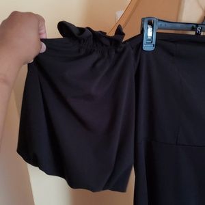 Black off sholder mini dress